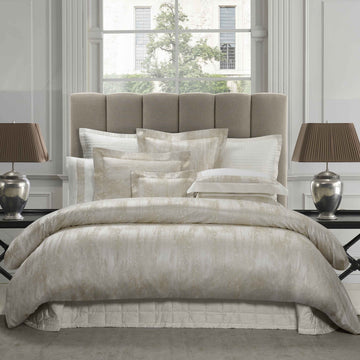 Cascata Jacquard Bed in Ivory 