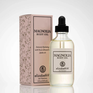 Magnolia Body Oil bottle and box