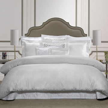 Fretwork Jacquard King Duvet Cover and Shams Set